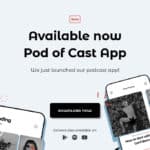 Podcast app launch, mobile design, podcast streaming, digital media, audio content, app development, podcast platform, media management, tech innovation, Hozay portfolio.