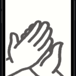 High-five hand illustration for KickBack app onboarding.