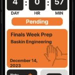 High-tech mobile app interface for task management and study schedule, designed for students and professionals.