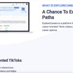 Explorecareers platform analyzing TikTok videos for career insights and growth opportunities.