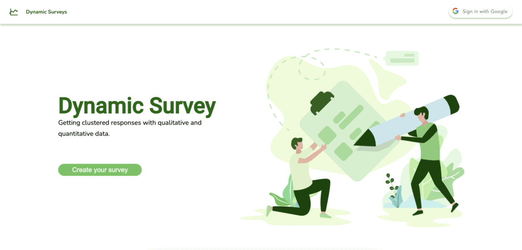 Clustered responses, qualitative and quantitative data collection, dynamic survey creation, online survey tool, user-friendly interface.