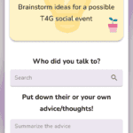 Innovative social event brainstorming app by Hozay Portfolio for idea generation and collaboration.